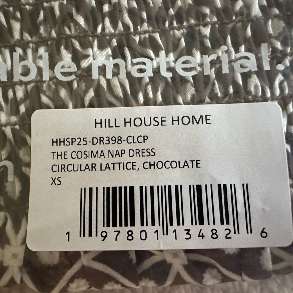 Hill House Cosima Nap Dress Chocolate Lattice XS - Picture 8 of 8
